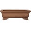 Maceta rectangular sin esmaltar para bonsái de Izumiya (Zenigo) - 220 x 167 x 67 mm