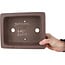 Maceta rectangular sin esmaltar para bonsái de Yamaaki Toshio (tercera generación) - 222 x 175 x 67 mm
