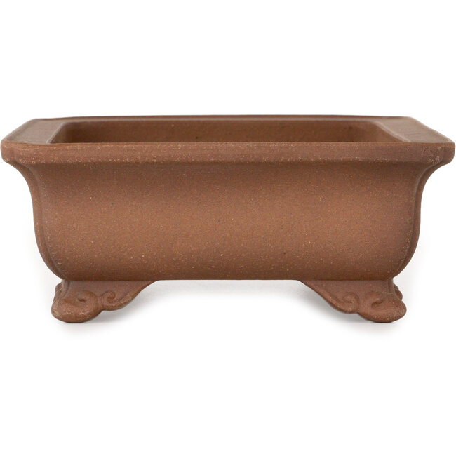 Rectangular unglazed bonsai pot by Izumiya (Zenigo) - 220 x 167 x 67 mm
