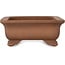 Maceta rectangular sin esmaltar para bonsái de Izumiya (Zenigo) - 220 x 167 x 67 mm