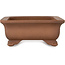 Rectangular unglazed bonsai pot by Izumiya (Zenigo) - 220 x 167 x 67 mm