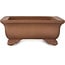 Maceta rectangular sin esmaltar para bonsái de Izumiya (Zenigo) - 220 x 167 x 67 mm