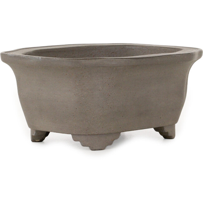 Mokko unglazed bonsai pot by Kyokusei - 158 x 125 x 70 mm