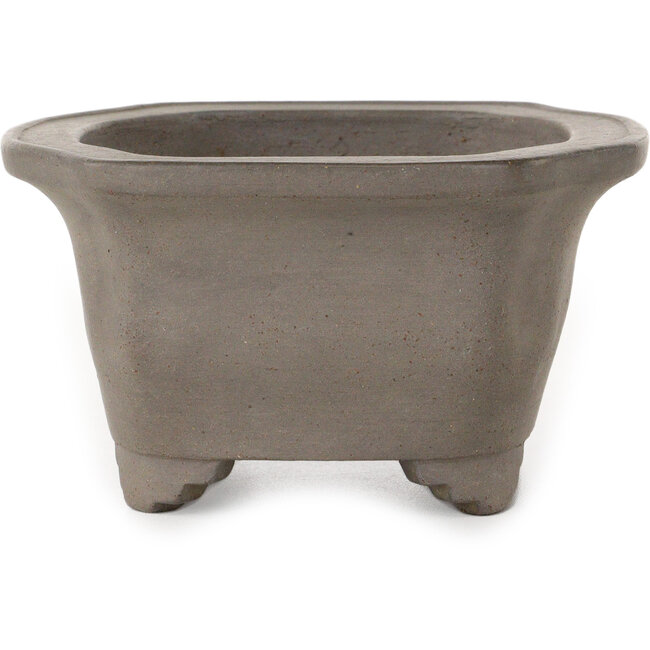 Mokko ongeglazuurde bonsaipot van Kyokusei - 158 x 125 x 70 mm