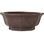 Lotus unglazed bonsai pot by Yamaaki Toshio (third generation) - 245 x 245 x 95 mm