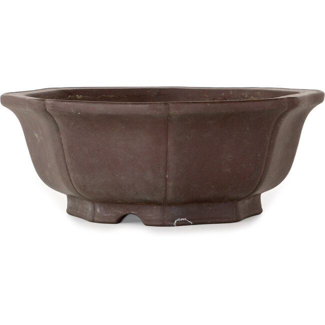 Lotus unglazed bonsai pot by Yamaaki Toshio (third generation) - 245 x 245 x 95 mm
