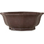 Lotus unglazed bonsai pot by Yamaaki Toshio (third generation) - 245 x 245 x 95 mm