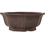 Lotus unglazed bonsai pot by Yamaaki Toshio (third generation) - 245 x 245 x 95 mm