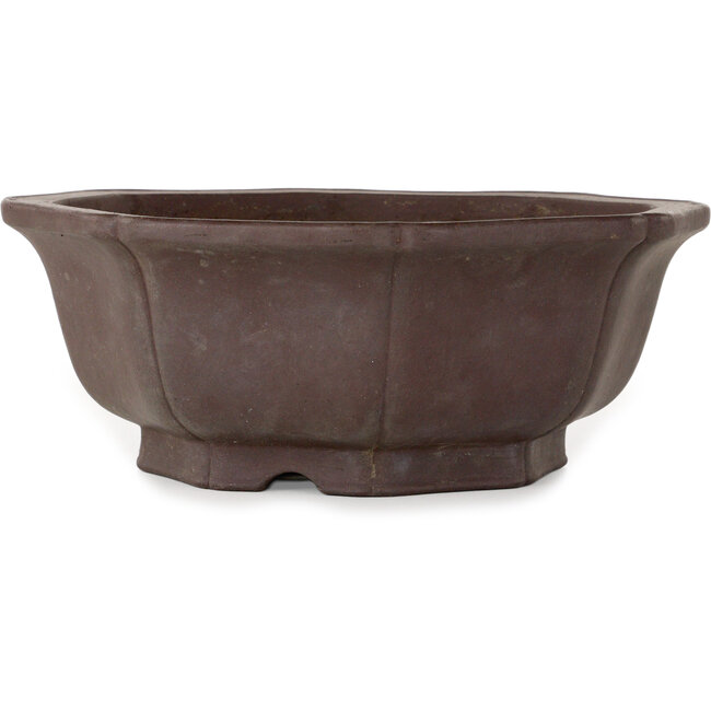 Vaso bonsai Lotus non smaltato di Yamaaki Toshio (terza generazione) - 245 x 245 x 95 mm