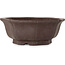 Lotus unglazed bonsai pot by Yamaaki Toshio (third generation) - 245 x 245 x 95 mm