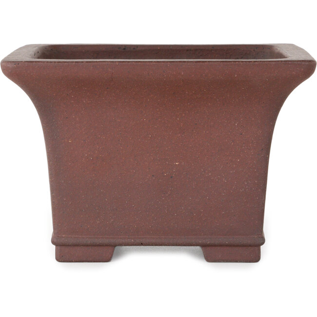 Quadratischer, unglasierter Bonsai-Topf von Yamaaki Toshio (dritte Generation) – 190 x 190 x 125 mm