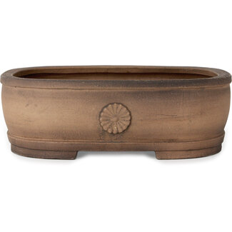 Haru Matsu 310 mm oval unglazed bonsai pot by Haru Matsu, Japan