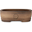 Oval unglazed bonsai pot by Haru Matsu - 310 x 243 x 98 mm