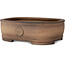 Oval unglazed bonsai pot by Haru Matsu - 310 x 243 x 98 mm