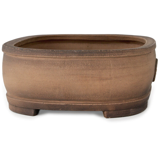 Pot à bonsaï ovale non émaillé de Haru Matsu - 310 x 243 x 98 mm
