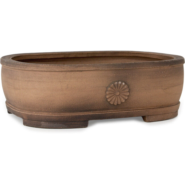 Pot à bonsaï ovale non émaillé de Haru Matsu - 310 x 243 x 98 mm