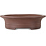 Oval unglazed bonsai pot by Seibun - 293 x 243 x 80 mm