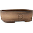 Oval unglazed bonsai pot by Haru Matsu - 310 x 243 x 98 mm