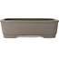 Rectangular unglazed bonsai pot by Gyouzan - 345 x 247 x 100 mm