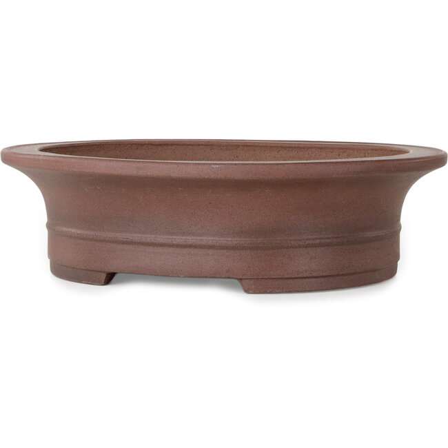 Pot à bonsaï ovale non émaillé de Seibun - 293 x 243 x 80 mm