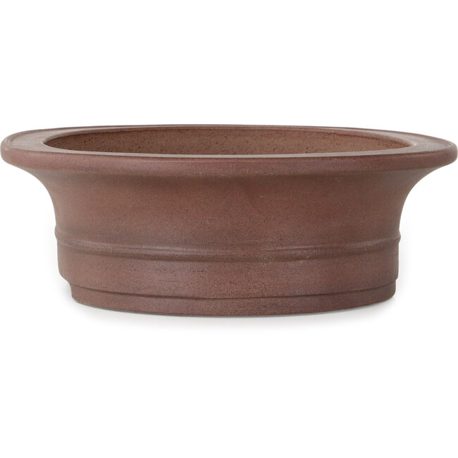 Pot à bonsaï ovale non émaillé de Seibun - 293 x 243 x 80 mm