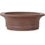 Maceta ovalada sin esmaltar para bonsái de Seibun - 293 x 243 x 80 mm