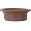 Pot à bonsaï ovale non émaillé de Seibun - 293 x 243 x 80 mm