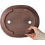 Maceta ovalada sin esmaltar para bonsái de Seibun - 293 x 243 x 80 mm