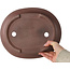 Ovale, ongeglazuurde bonsaipot van Seibun - 293 x 243 x 80 mm