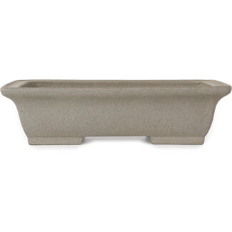  Shibakatsu (Katsuichi Shibata) 260 mm rectangular unglazed bonsai pot by Shibakatsu, Tokoname, Japan