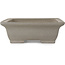 Pot à bonsaï rectangulaire non émaillé de Shibakatsu - 260 x 197 x 65 mm