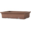 Rectangular unglazed bonsai pot by Izumiya (Zenigo) - 322 x 242 x 70 mm
