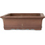 Rectangular unglazed bonsai pot by Izumiya (Zenigo) - 322 x 242 x 70 mm