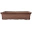 Maceta rectangular sin esmaltar para bonsái de Izumiya (Zenigo) - 322 x 242 x 70 mm