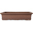 Rectangular unglazed bonsai pot by Izumiya (Zenigo) - 322 x 242 x 70 mm