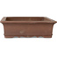 Pot à bonsaï rectangulaire non émaillé d'Izumiya (Zenigo) - 322 x 242 x 70 mm