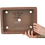 Pot à bonsaï rectangulaire non émaillé d'Izumiya (Zenigo) - 322 x 242 x 70 mm