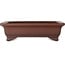 Maceta rectangular sin esmaltar para bonsái de Yamaaki Toshio (tercera generación) - 335 x 255 x 92 mm
