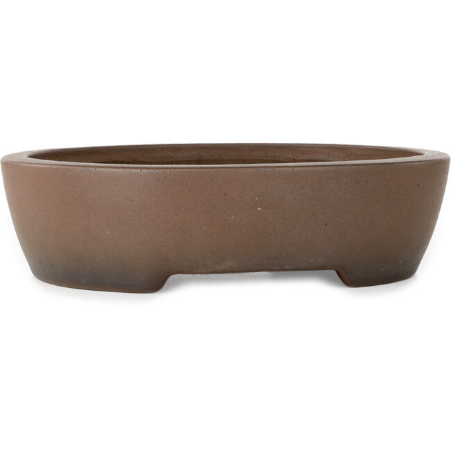 Pot à bonsaï ovale non émaillé par Uji (Gyouzan) - 280 x 240 x 70 mm