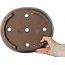 Pot à bonsaï ovale non émaillé par Uji (Gyouzan) - 280 x 240 x 70 mm