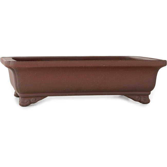 Maceta rectangular sin esmaltar para bonsái de Yamaaki Toshio (tercera generación) - 335 x 255 x 92 mm