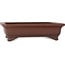 Maceta rectangular sin esmaltar para bonsái de Yamaaki Toshio (tercera generación) - 335 x 255 x 92 mm