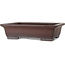 Pot à bonsaï rectangulaire non émaillé de Yamaaki Toshio (troisième génération) - 485 x 370 x 123 mm
