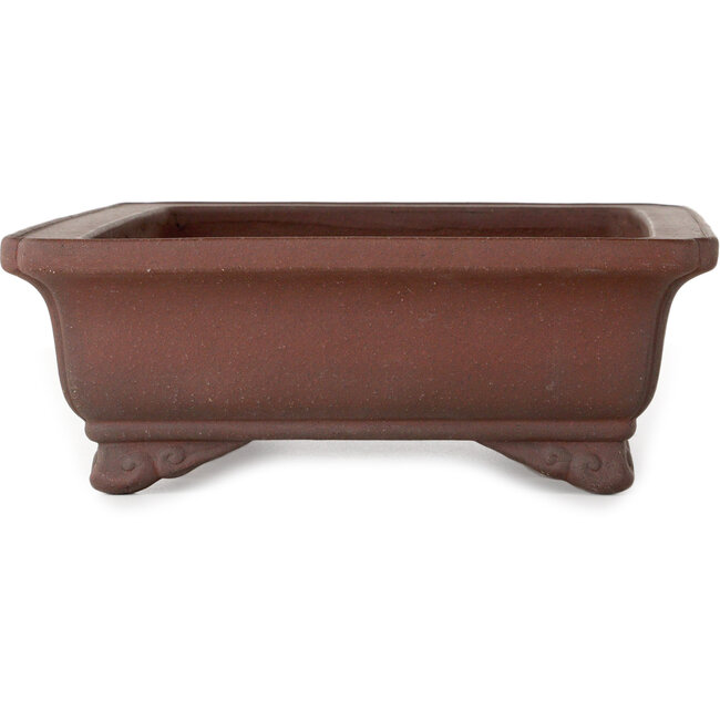 Maceta rectangular sin esmaltar para bonsái de Yamaaki Toshio (tercera generación) - 335 x 255 x 92 mm