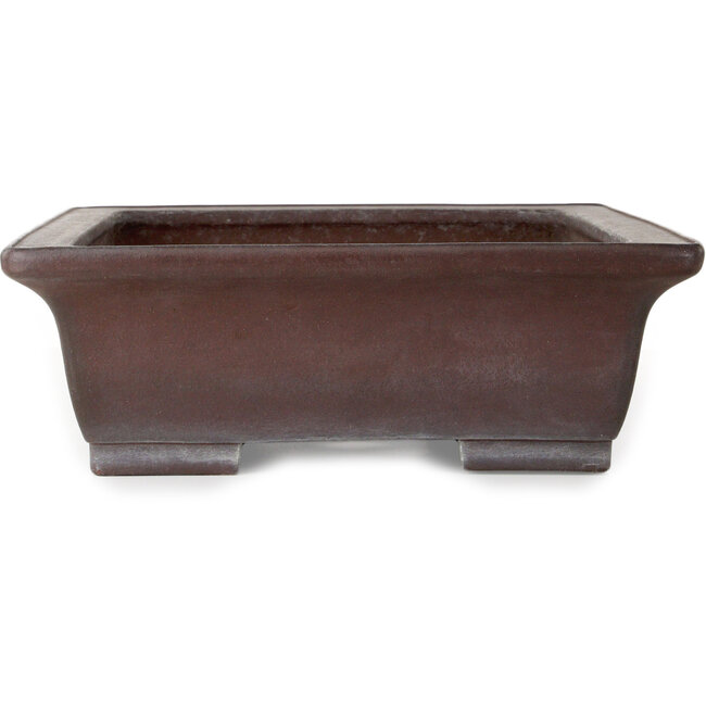 Vaso bonsai rettangolare non smaltato di Yamaaki Toshio (terza generazione) - 485 x 370 x 123 mm