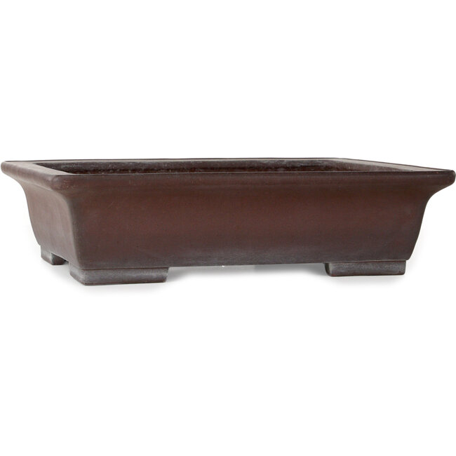 Maceta rectangular sin esmaltar para bonsái de Yamaaki Toshio (tercera generación) - 485 x 370 x 123 mm