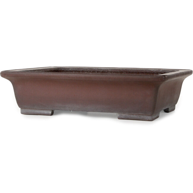 Vaso bonsai rettangolare non smaltato di Yamaaki Toshio (terza generazione) - 485 x 370 x 123 mm