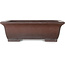 Rectangular unglazed bonsai pot by Yamaaki Toshio (third generation) - 467 x 360 x 143 mm