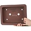 Maceta rectangular sin esmaltar para bonsái de Yamaaki Toshio (tercera generación) - 335 x 255 x 92 mm