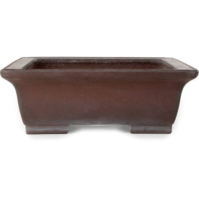 Pot à bonsaï rectangulaire non émaillé de Yamaaki Toshio (troisième génération) - 485 x 370 x 123 mm